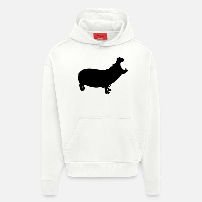 Nilpferd - Hoodie- made by SPREAD  - OFF WHITE