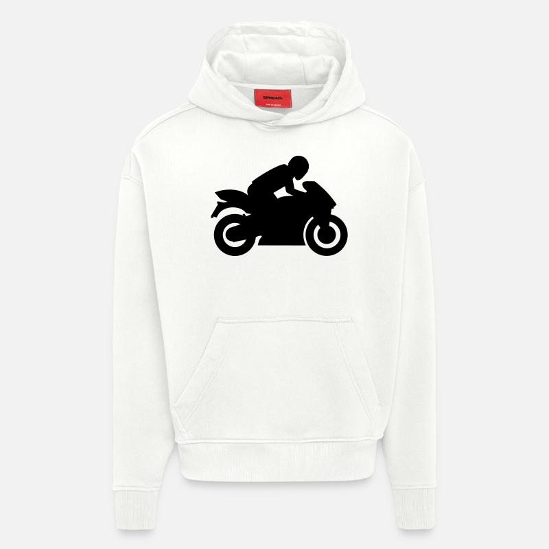 Motorrad - Hoodie- made by SPREAD  - OFF WHITE