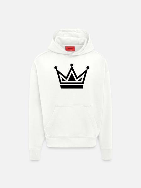 crown8 - Hoodie- made by SPREAD  - OFF WHITE