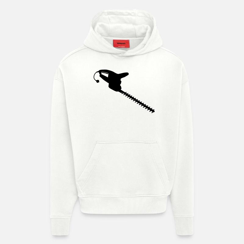 Elektro-Heckenschere_e1 - Hoodie- made by SPREAD  - OFF WHITE