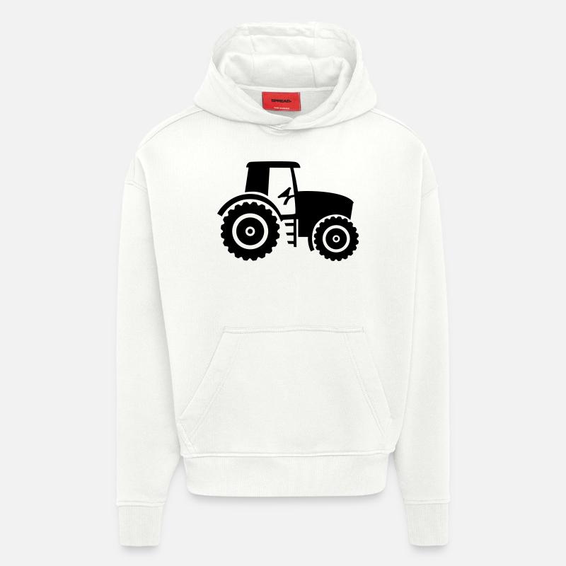 Traktor - Hoodie- made by SPREAD - OFF WHITE