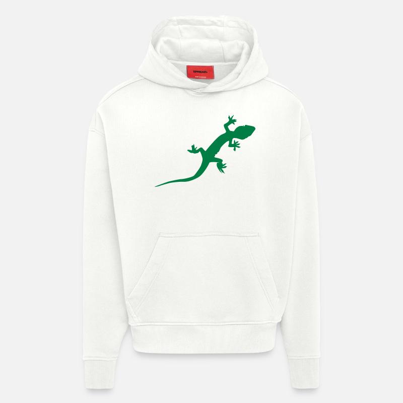 Gecko Echse - Hoodie- made by SPREAD  - OFF WHITE