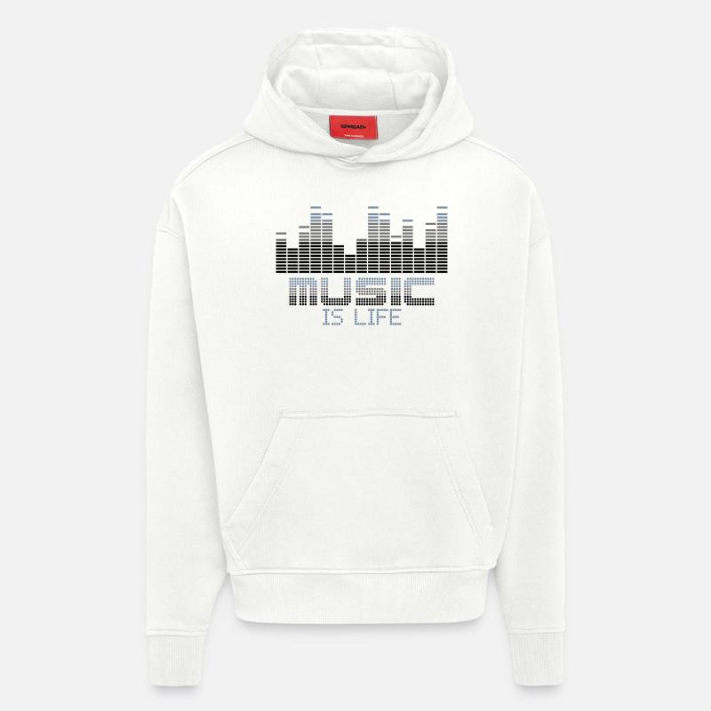 Musik ist Leben-Equalizer - Hoodie- made by SPREAD  - OFF WHITE