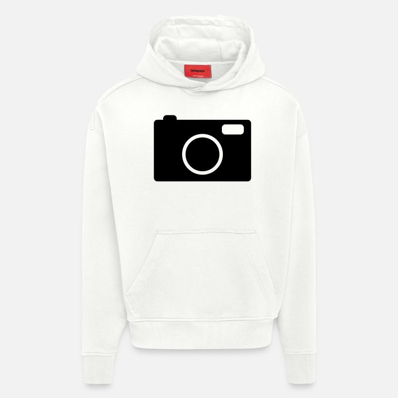 camera - Sweat à capuche bio épais oversize fabriqué en UE - OFF WHITE