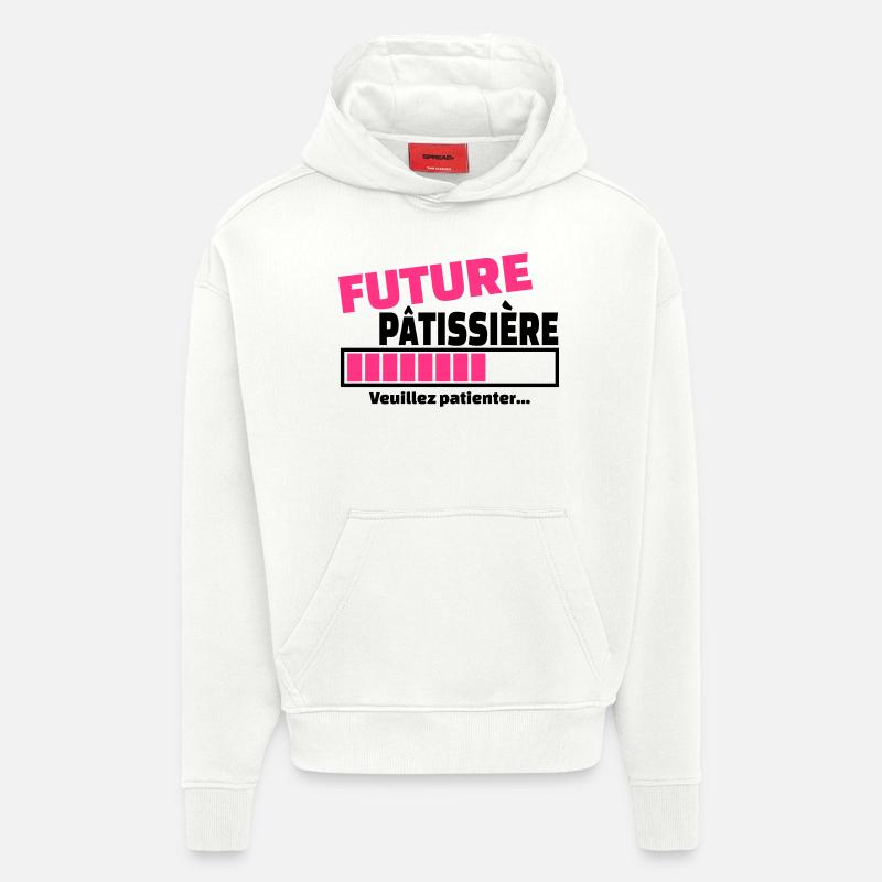 future patissiere - Sweat à capuche bio épais oversize fabriqué en UE - OFF WHITE