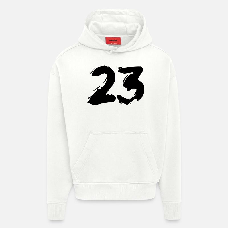 Brushed 23 - Hoodie- made by SPREAD  - OFF WHITE