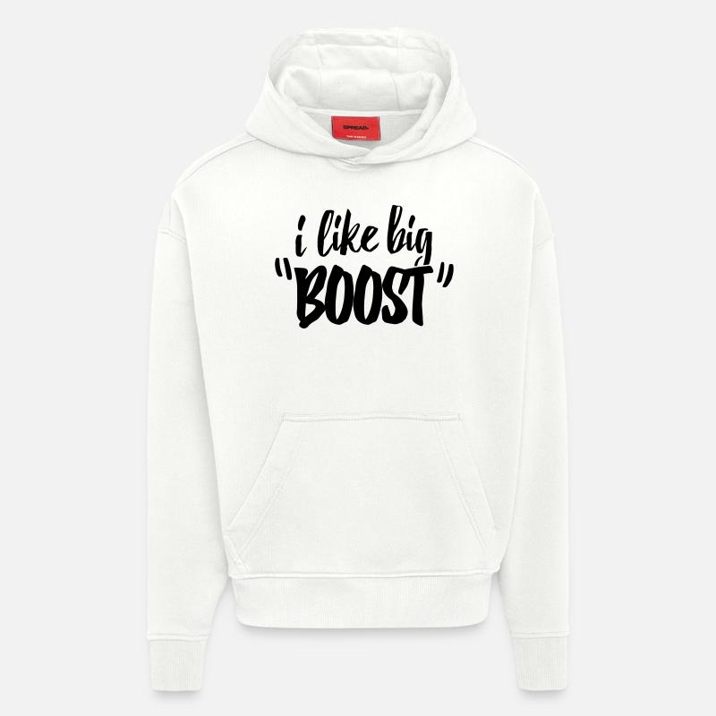 Big Boost - Sweat à capuche bio épais oversize fabriqué en UE - OFF WHITE