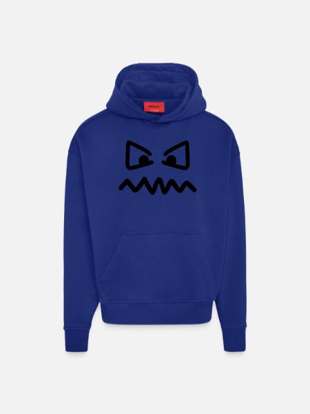 Yeux - Sweat à capuche bio épais oversize fabriqué en UE - OFF WHITE