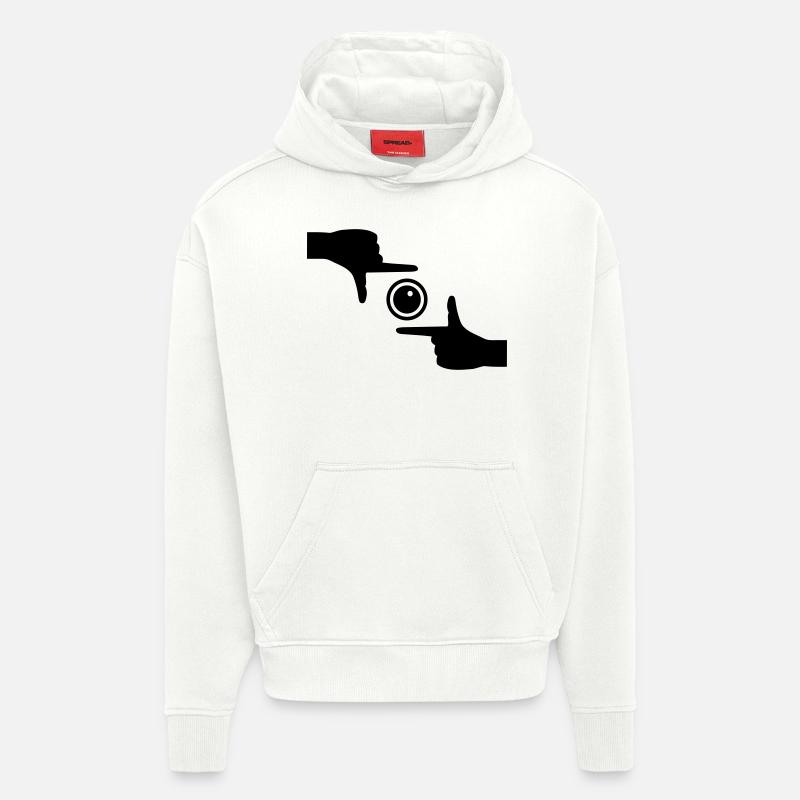 Photo - Sweat à capuche bio épais oversize fabriqué en UE - OFF WHITE