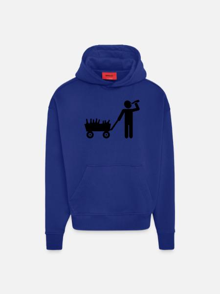 Alcool - Sweat à capuche bio épais oversize fabriqué en UE - OFF WHITE