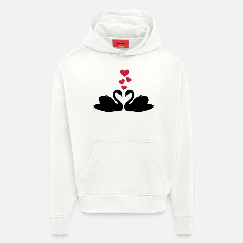 Cygne - Sweat à capuche bio épais oversize fabriqué en UE - OFF WHITE