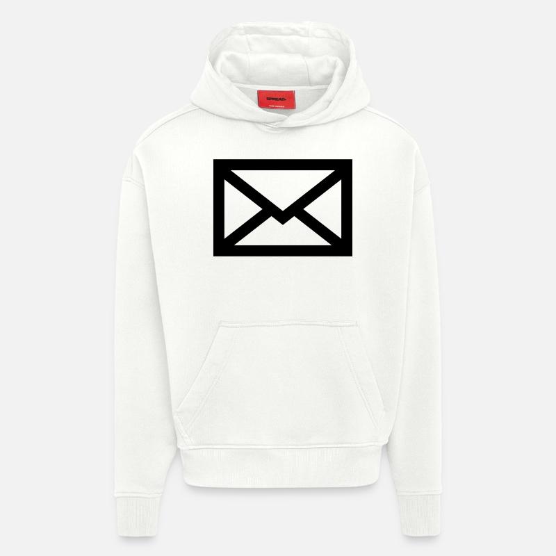 Lettre - Sweat à capuche bio épais oversize fabriqué en UE - OFF WHITE
