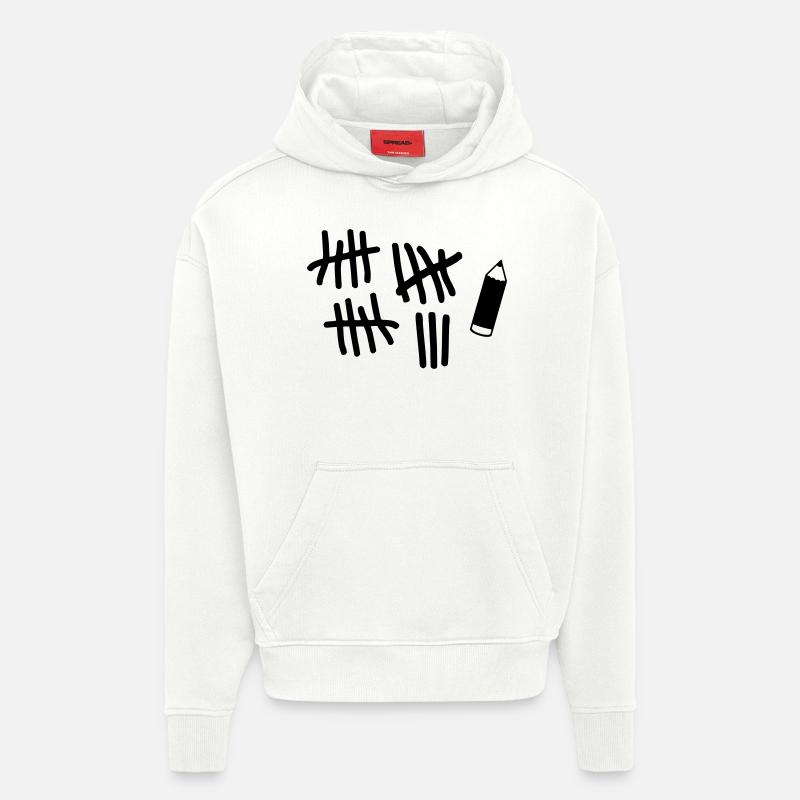 Striche - Stift - Hoodie- made by SPREAD  - OFF WHITE