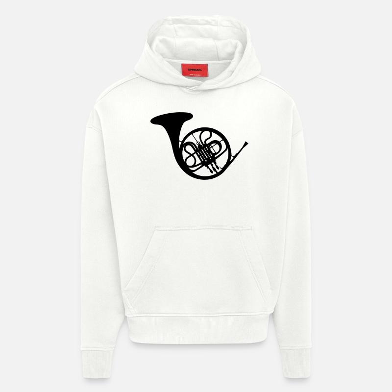 Horn / bugle / Blasinstrument - Hoodie- made by SPREAD - OFF WHITE