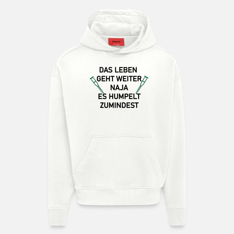 Das leben geht weiter - Hoodie- made by SPREAD  - OFF WHITE