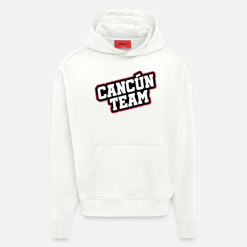 L’équipe de Cancún - Sweat à capuche bio épais oversize fabriqué en UE - OFF WHITE