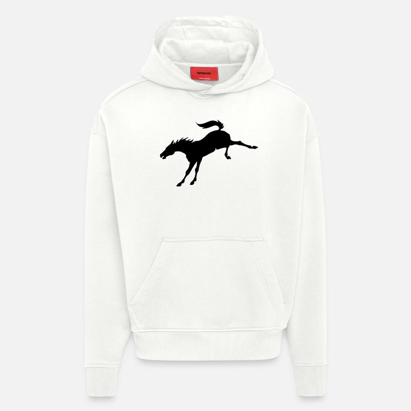 Bockendes Pferd - Hoodie- made by SPREAD  - OFF WHITE