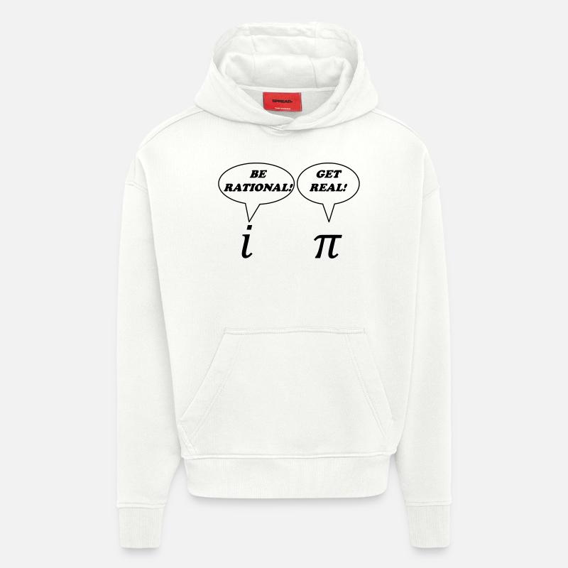 Math: Get Real - Sweat à capuche bio épais oversize fabriqué en UE - OFF WHITE