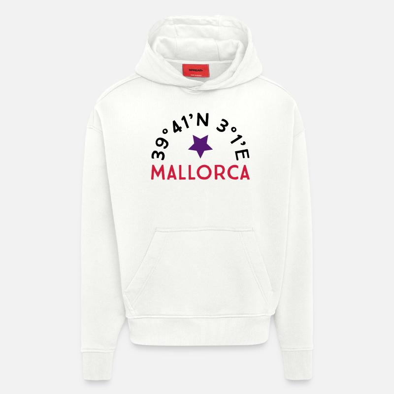 Majorque - Sweat à capuche bio épais oversize fabriqué en UE - OFF WHITE