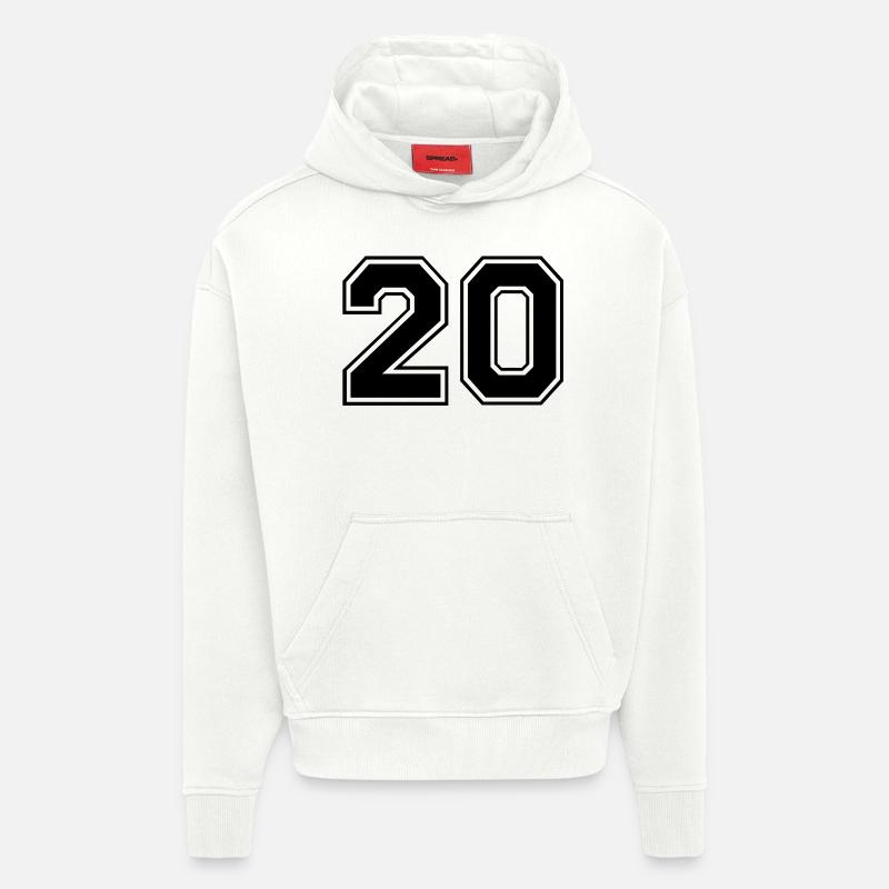 zwanzig - Sweat à capuche bio épais oversize fabriqué en UE - OFF WHITE