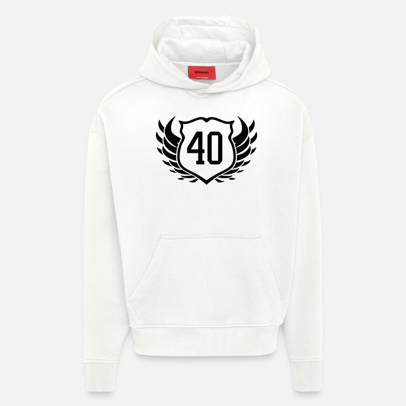 40 - Hoodie- made by SPREAD  - OFF WHITE