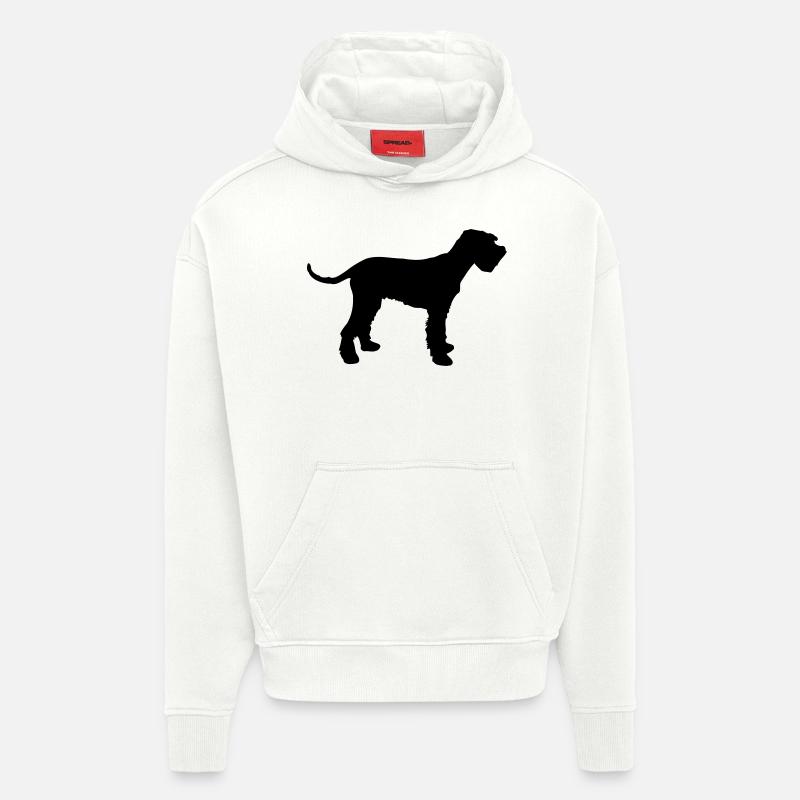 schnauzer géant - Sweat à capuche bio épais oversize fabriqué en UE - OFF WHITE