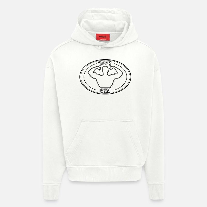 bodybuilder - Hoodie- made by SPREAD  - OFF WHITE