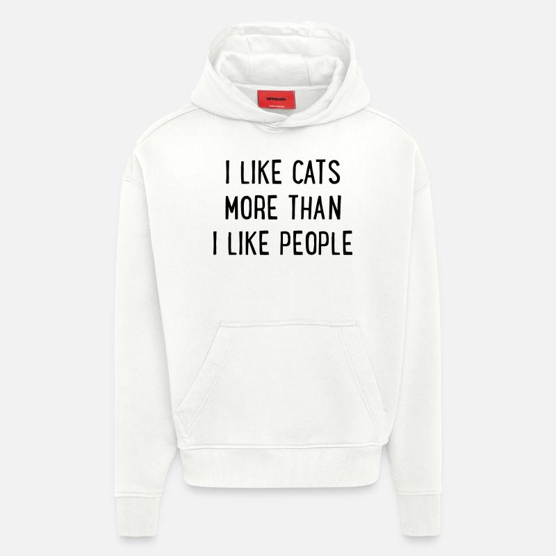 Félin - Sweat à capuche bio épais oversize fabriqué en UE - OFF WHITE