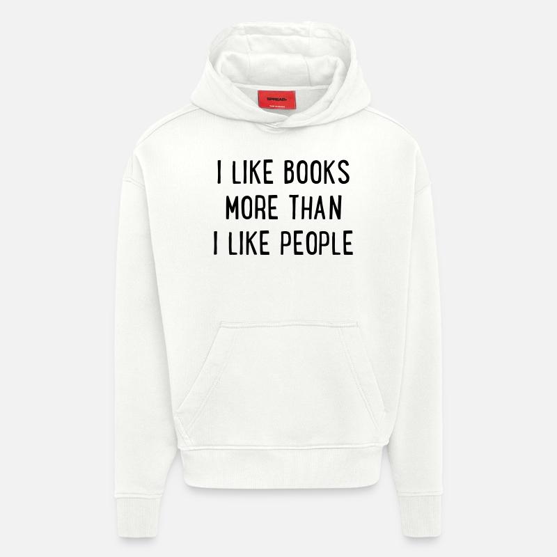 Bücher - Hoodie- made by SPREAD  - OFF WHITE