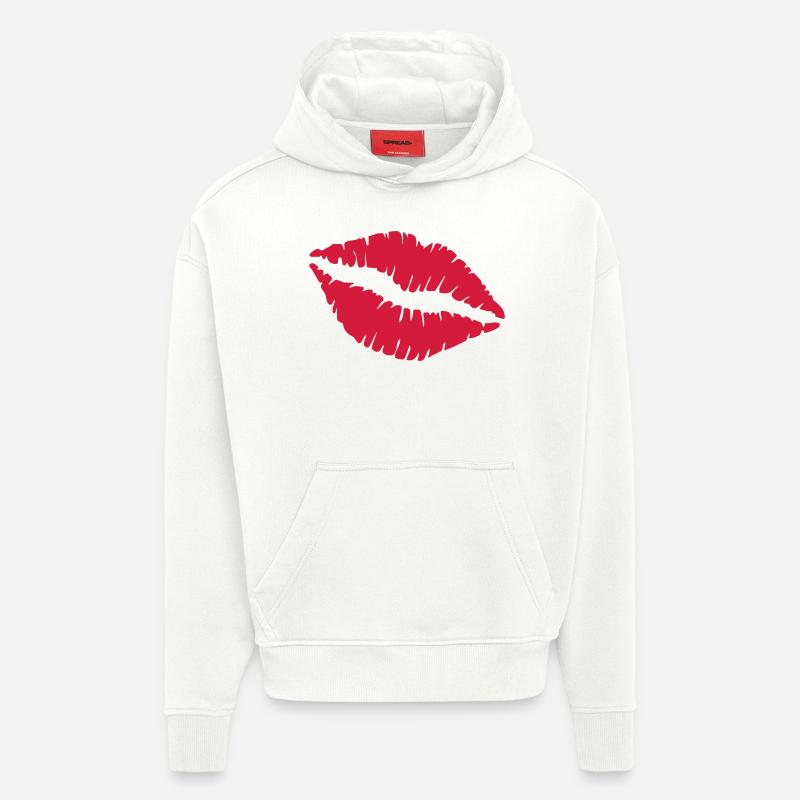 Lips - Hoodie- made by SPREAD  - OFF WHITE