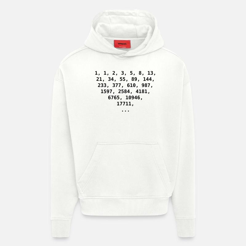 Fibonacci Zahlen - Hoodie- made by SPREAD  - OFF WHITE