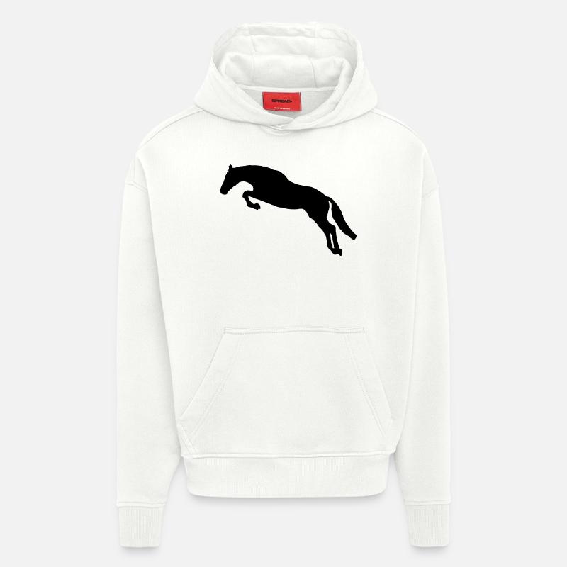 le cheval - Sweat à capuche bio épais oversize fabriqué en UE - OFF WHITE