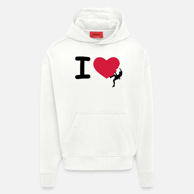 I love klettern - Hoodie- made by SPREAD  - OFF WHITE