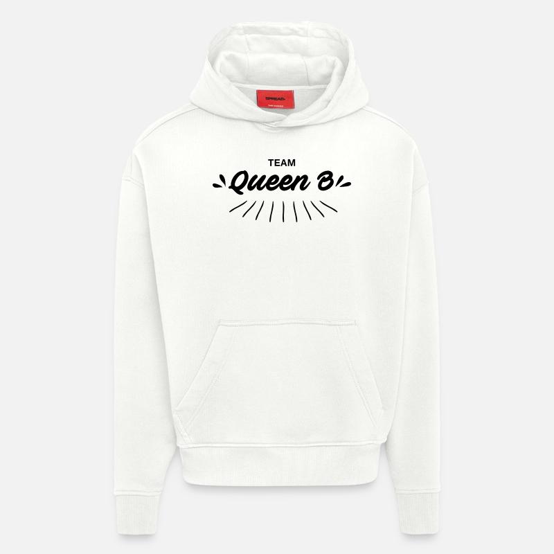 Team Queen B - Sweat à capuche bio épais oversize fabriqué en UE - OFF WHITE