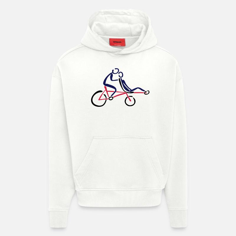 Niveaux Pino Tandem Tandem - Sweat à capuche bio épais oversize fabriqué en UE - OFF WHITE