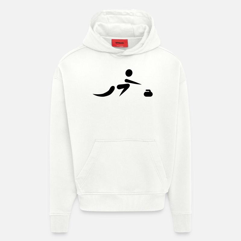 Curling - Sweat à capuche bio épais oversize fabriqué en UE - OFF WHITE