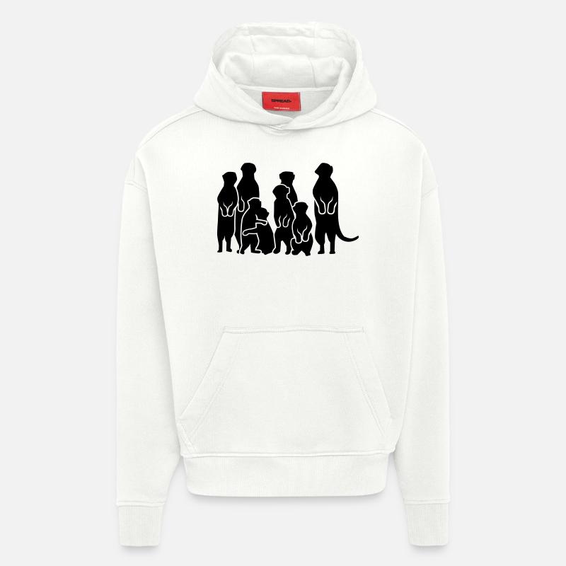 Suricate - Sweat à capuche bio épais oversize fabriqué en UE - OFF WHITE