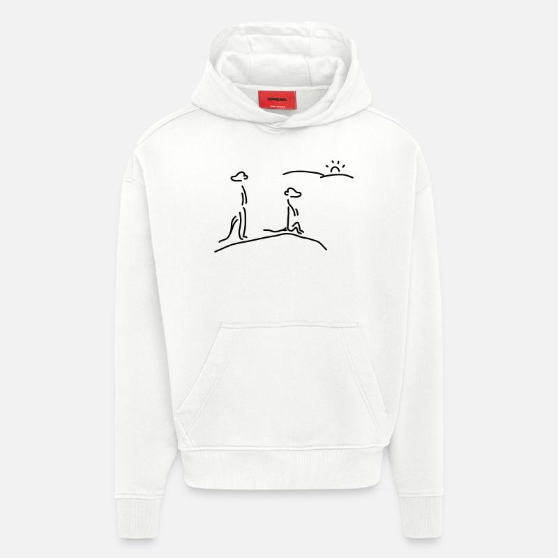 erdmännchen passen auf - Hoodie- made by SPREAD  - OFF WHITE