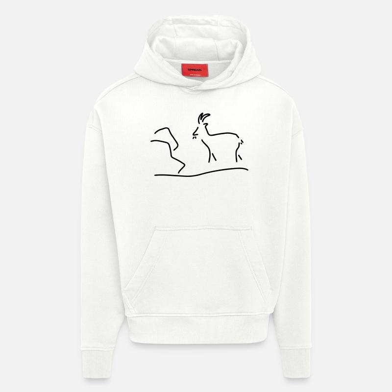 ziege oder steinbock - Hoodie- made by SPREAD  - OFF WHITE