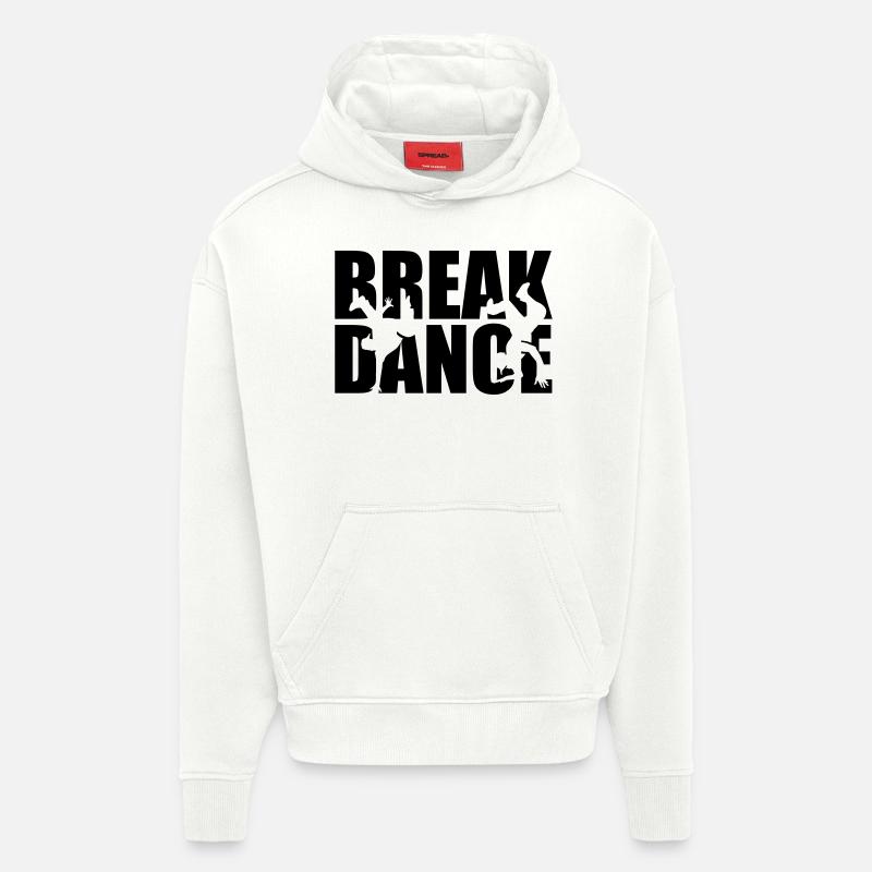 Breakdance - Sweat à capuche bio épais oversize fabriqué en UE - OFF WHITE
