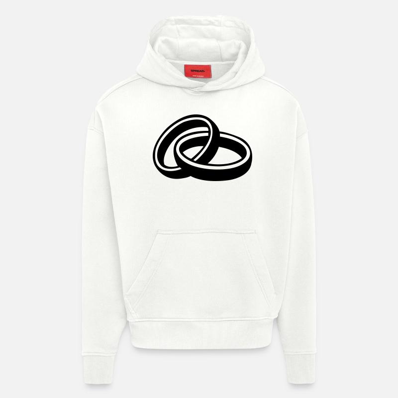 eheringe_01 - Sweat à capuche bio épais oversize fabriqué en UE - OFF WHITE