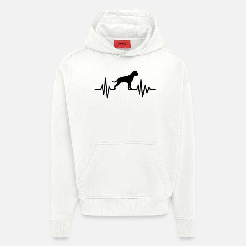 Boxer - Sweat à capuche bio épais oversize fabriqué en UE - OFF WHITE