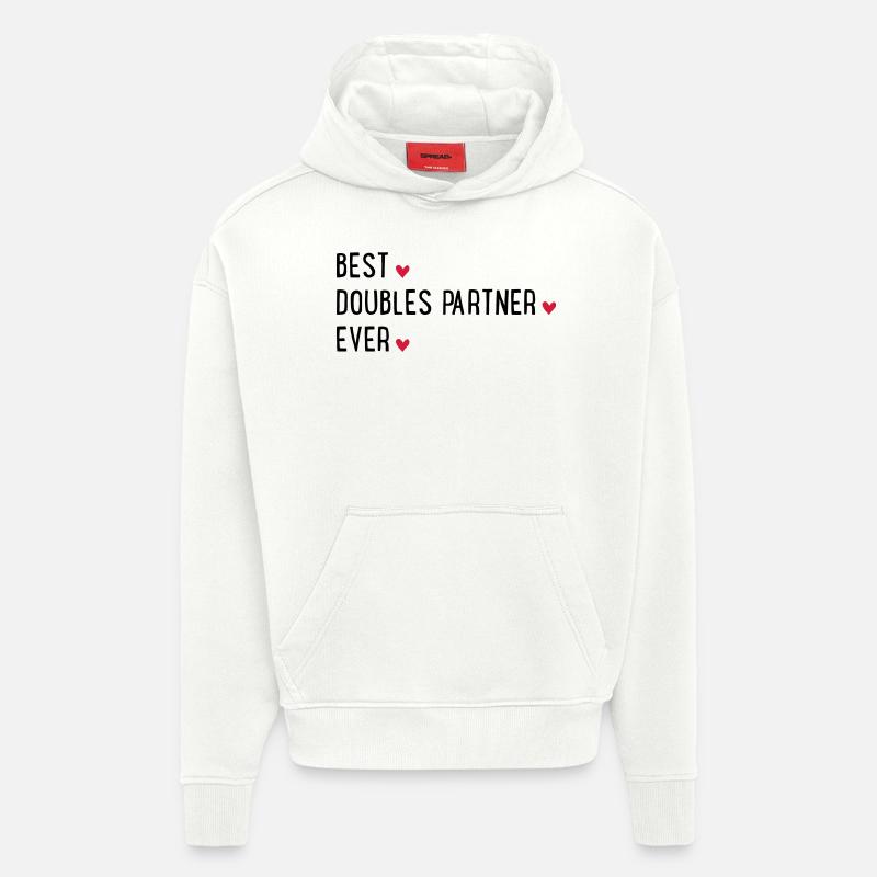 Partenaires doubles - Sweat à capuche bio épais oversize fabriqué en UE - OFF WHITE
