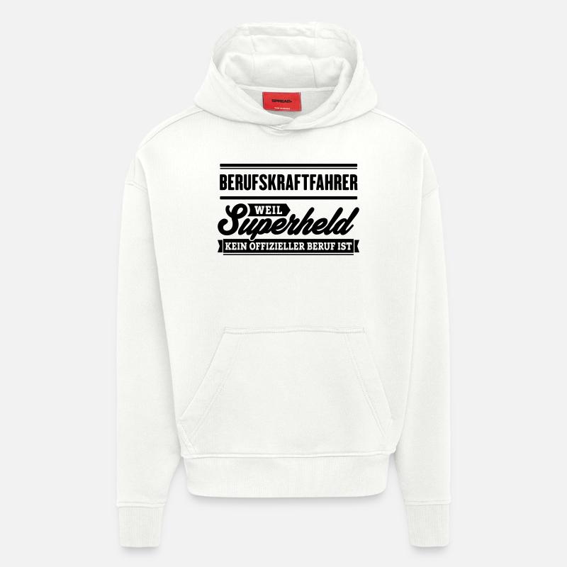 Superheld Berufskraftfahrer - Hoodie- made by SPREAD  - OFF WHITE