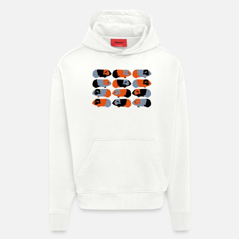 guinea pigs v - Hoodie- made by SPREAD  - OFF WHITE
