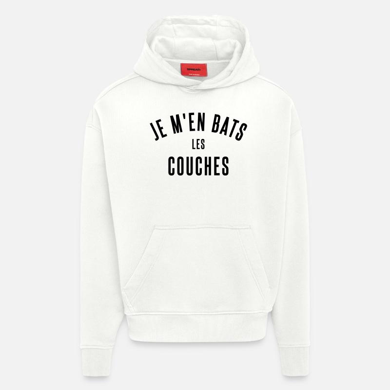 couches - Sweat à capuche bio épais oversize fabriqué en UE - OFF WHITE