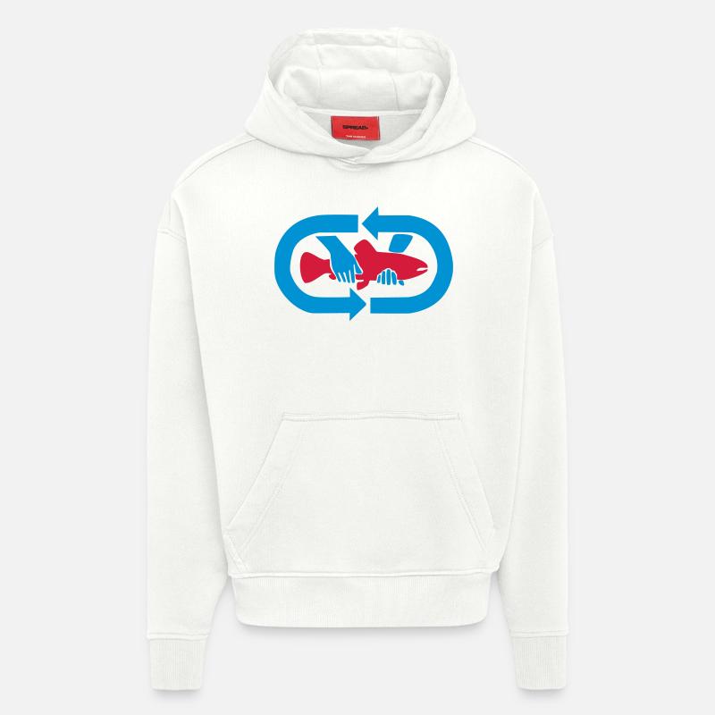 Catch & Release - Logo - Hoodie- made by SPREAD  - OFF WHITE