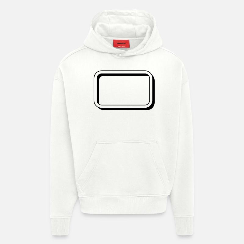 cadre facile - Sweat à capuche bio épais oversize fabriqué en UE - OFF WHITE