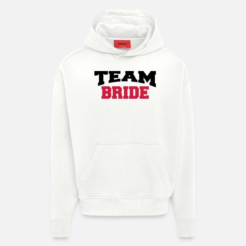 Team Bride - Sweat à capuche bio épais oversize fabriqué en UE - OFF WHITE