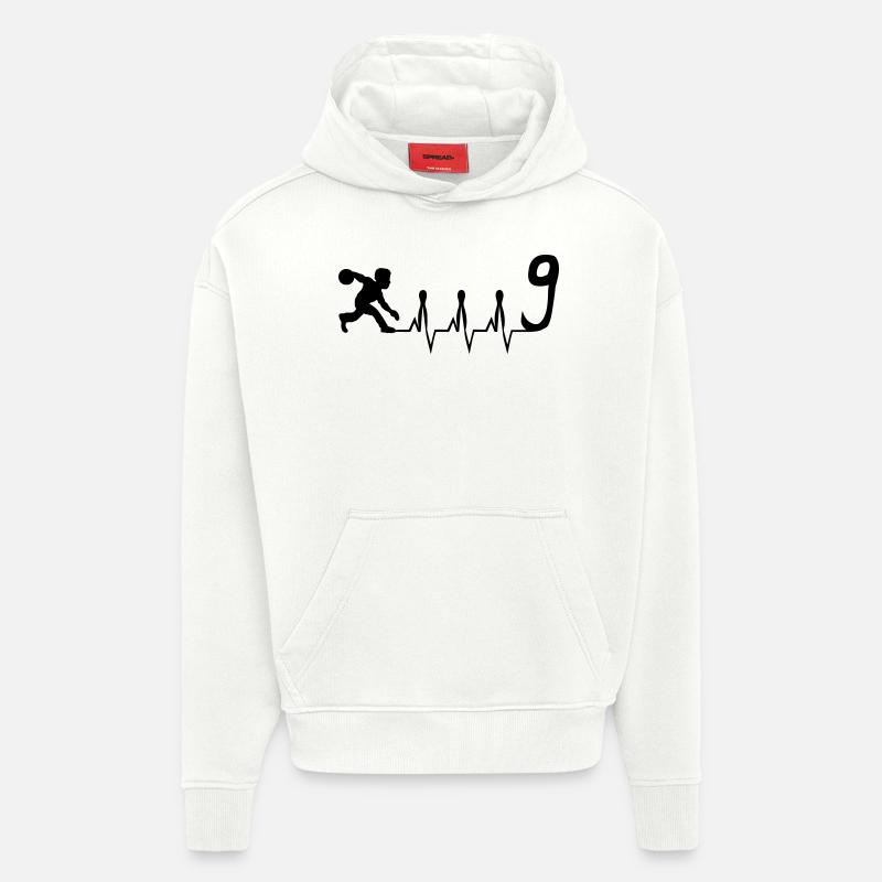 Herzschlag eines Keglers - Hoodie- made by SPREAD  - OFF WHITE